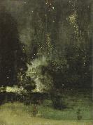 James Mcneill Whistler nocturne in black and gold the falling rocket oil on canvas